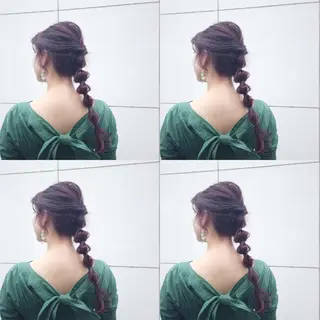 カラー セミロング ヘアアレンジ 竹内啓太 ボブのヘアスタイル