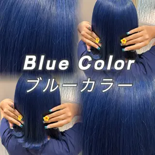 ロング カラー ハイトーンカラー/ 青髪/💙みずき💙のヘアスタイル