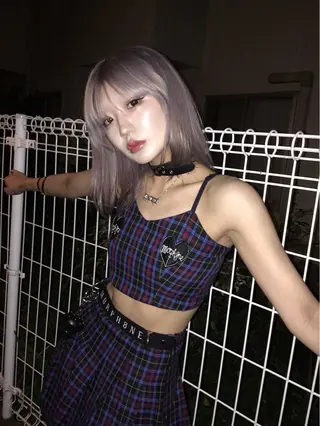 ミディアム 🤍ハル🤍/モテ髪 ヘア🎀/ハイトーンのヘアスタイル