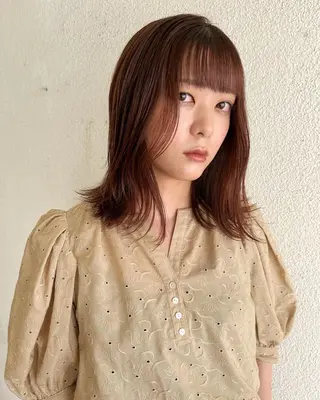 ミディアム カラー 松尾太樹 【pia】福岡美容室のヘアスタイル