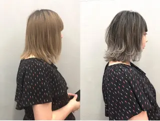 ミディアム カラー ボブ/ショート/ 白髪染め/メンズ葛西のヘアスタイル