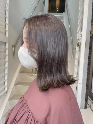 ミディアム カラー 梅田美容室 山崎海波のヘアスタイル