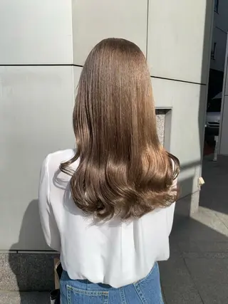 ロング カラー くすみミルクティー/ ブラウン🪡TOWAのヘアスタイル