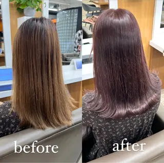 セミロング カラー 透明感カラー/ イルミナカラーヒロキのヘアスタイル