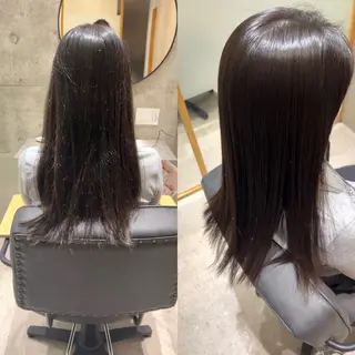 ミディアム パーマ zina 流山おおたかの森所属・髪質改善×地毛風 ストレートで美髪◎のヘアスタイル