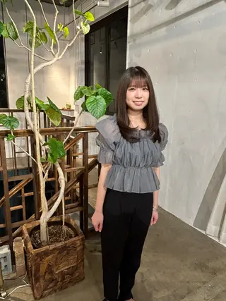 ロング カラー レイヤーカット/髪質 改善✨/藤田侑花のヘアスタイル