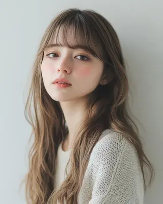 セミロング 上田 桃子のヘアスタイル