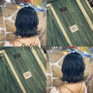 ショート カラー 透明感カラー 青柳凌平のヘアスタイル