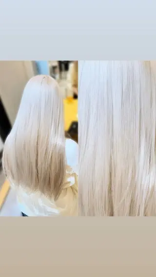 カラー メンズ ラフィスヘアードープ所属・👑髪質改善wカラー /ハイトーン/アユカのヘアスタイル