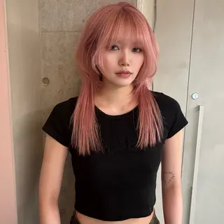セミロング カラー 水色/ペールカラー/ レイヤー💫mayuのヘアスタイル