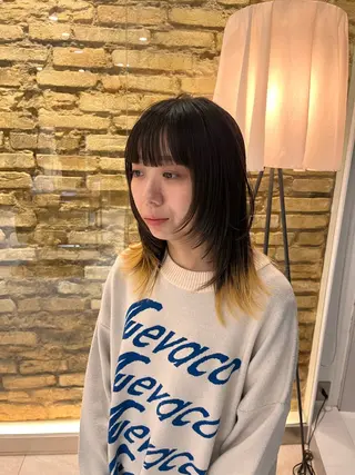 セミロング hair make BEHIVE ichibancho AVEDA所属・渡邉  日向子 ・レイヤー、縮毛矯正のヘアスタイル