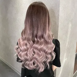 ロング カラー KEISUKE/ ブリーチ🧡エクステのヘアスタイル