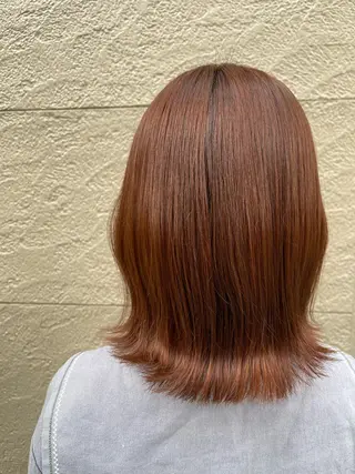 ミディアム カラー ボブ/インナーカラー ショート/佐野祥子のヘアスタイル