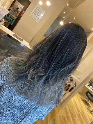 セミロング カラー AVANCE京橋所属・ハイトーンヘア/ 島崎　タクミのヘアスタイル