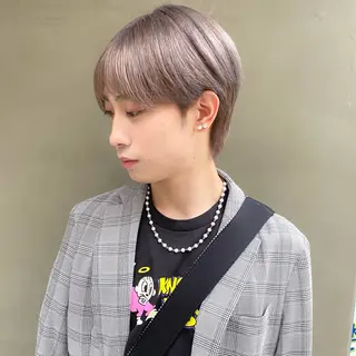 ショート カラー メンズ ダウンパーマ 【sity.ザイク】のヘアスタイル