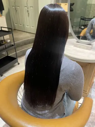 ロング 服部大地/ブリーチ 無しWカラー髪質改善のヘアスタイル