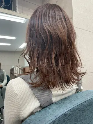 ミディアム カラー Agu hair act 姫路駅前おみぞ筋店所属・カワモト ソウタのヘアスタイル
