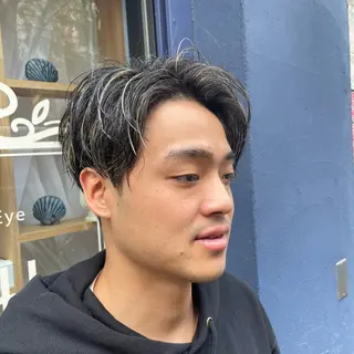 ショート カラー パーマ メンズ すげ さやかのヘアスタイル