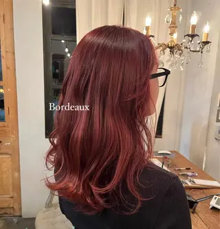 カラー 藤井 美歩/赤髪のヘアスタイル