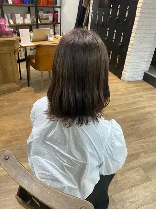 ミディアム カラー ヘアアレンジ あおい 🍒暖色カラーのヘアスタイル