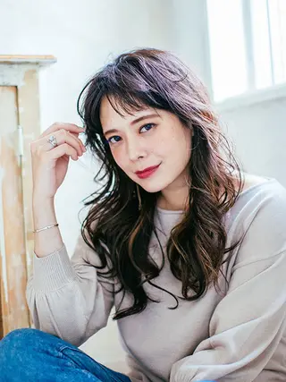 ロング パーマ 谷 健吾のヘアスタイル