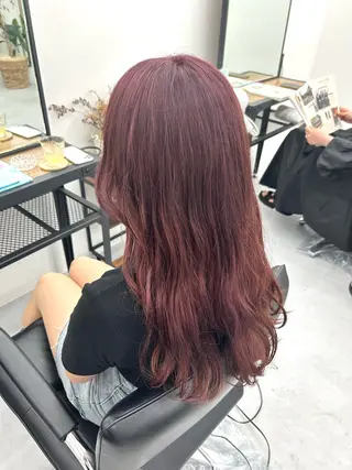 ロング カラー レイヤー ハイトーン 暖色⭐︎KANAKOのヘアスタイル