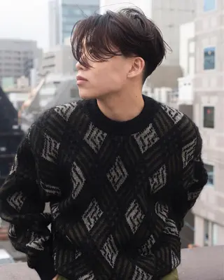 ミディアム メンズ 千葉 慎也のヘアスタイル