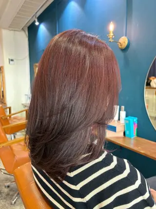 セミロング カラー ヘアアレンジ 山崎 澪のヘアスタイル