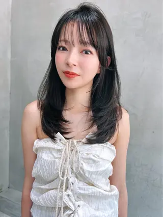 セミロング カラー ✨艶モテ/上質カラー 🪽🫧門倉瑠生のヘアスタイル