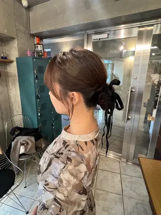 ロング ヘアアレンジ 土田かほ/本日🈳 透明感カラー🍃のヘアスタイル