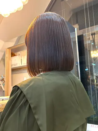 ミディアム ボブ/くびれボブ/ 髪質改善/Ru-kaのヘアスタイル
