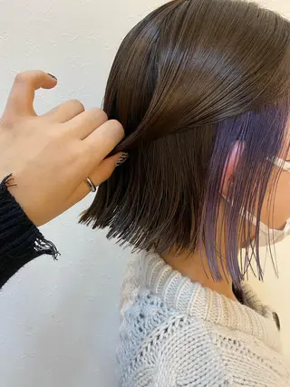 ミディアム カラー ✴︎ヒラガカナ✴︎ ECLAT HAIRのヘアスタイル