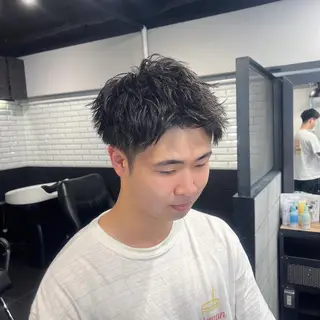 ショート カラー パーマ メンズ メンズ特化/パーマ/ メッシュ/竜成のヘアスタイル