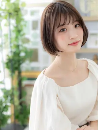 ミディアム パーマ 小顔カット得意🌟 岩渕麻由のヘアスタイル