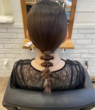 セミロング ヘアアレンジ 🌟アレンジが似合う カラー🌟Rumiのヘアスタイル