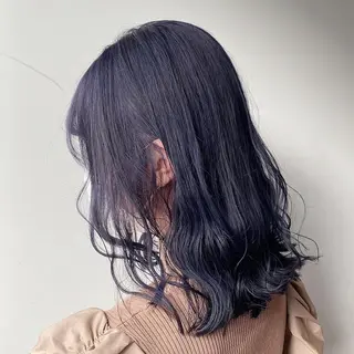 セミロング 透明感ラベンダー💗 SHOのヘアスタイル