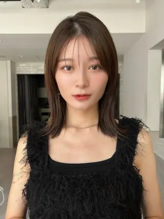 ミディアム 江上 京花のヘアスタイル