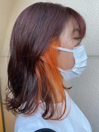 ミディアム ambellir 山本伽椰のヘアスタイル