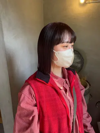 ミディアム 石田 まいやのヘアスタイル