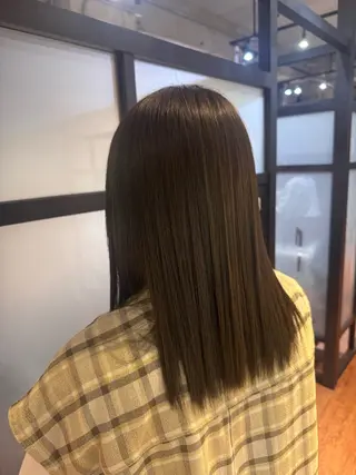 セミロング sora/ 暖色カラー🌷のヘアスタイル