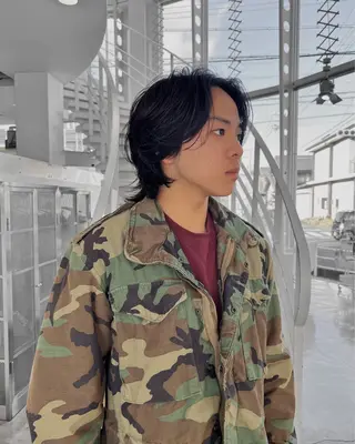 ミディアム パーマ メンズ メンズ🔥 撮影モデル募集のヘアスタイル