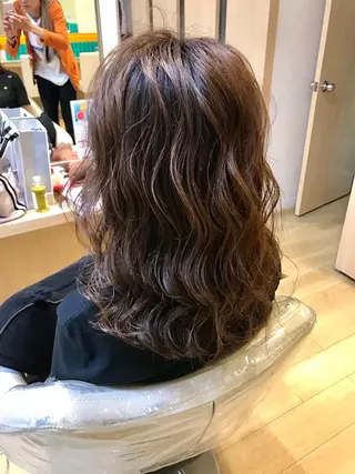 セミロング 大山 晃介のヘアスタイル
