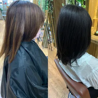 ミディアム カラー 亀田 泰生のヘアスタイル