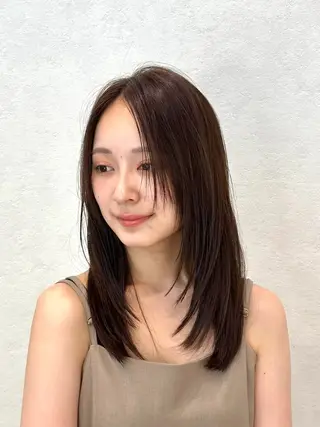 セミロング カラー パーマ kazuki ✂︎銀座美容師のヘアスタイル