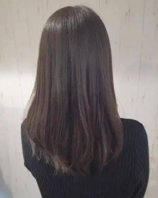 セミロング カラー 西川 敏夫のヘアスタイル
