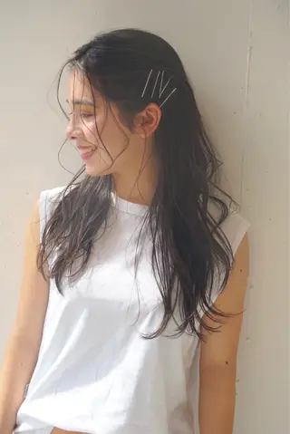 ロング カラー ヘアアレンジ Bei Licoldo.所属・マツオカ マコのヘアスタイル