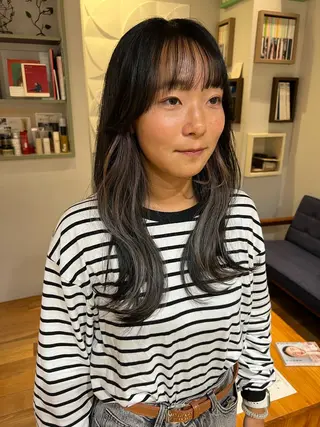 セミロング 松本 夏海のヘアスタイル