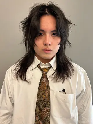 セミロング メンズ haco＋所属・圧倒的デザイン力 店長🎨RENAのヘアスタイル