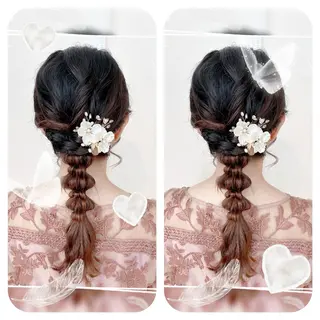 セミロング ヘアアレンジ 🫧そあん🫧大宮 カットモデル様募集中のヘアスタイル