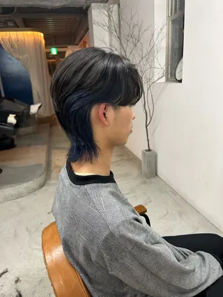 カラー メンズ pele 梅田　annex所属・PELEハイトーン shinobuのヘアスタイル